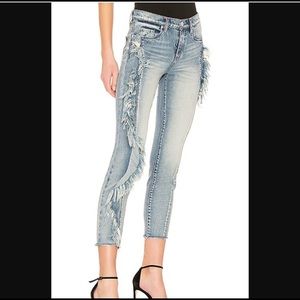 Revolve Blanc NYC ruffle jeans